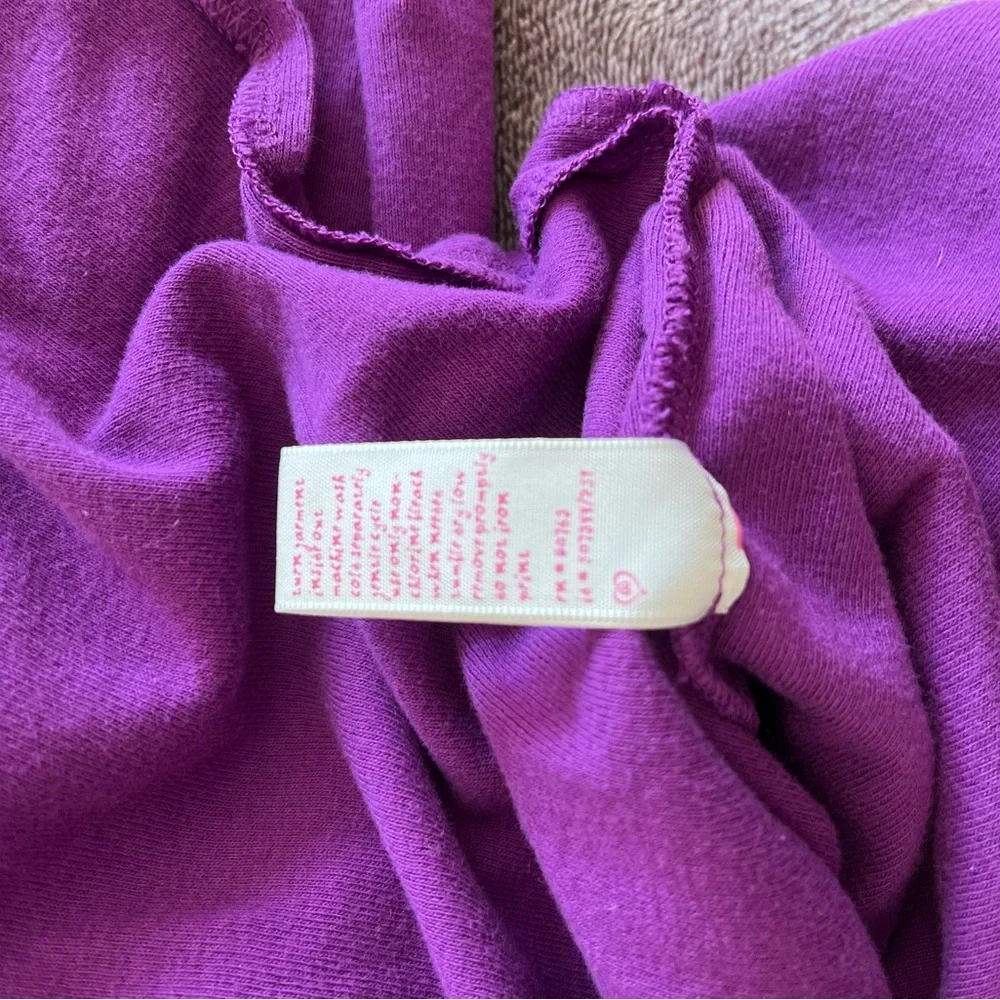 Victoria's Secret Purple V-Neck Long Sleeve Nightshirt with Pink Logo